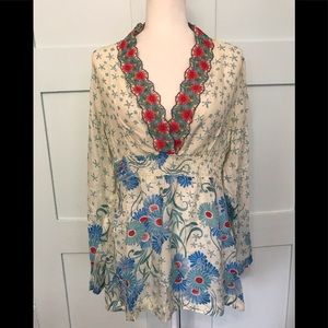 EUC Sundance 100% silk tunic/top